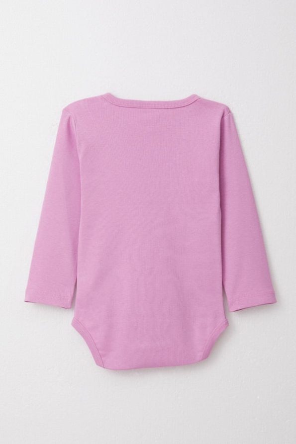 Cute Baby Girl Snap Bodysuit with Adorable Zebra Print in Lilac (9 Months - 3 Years)