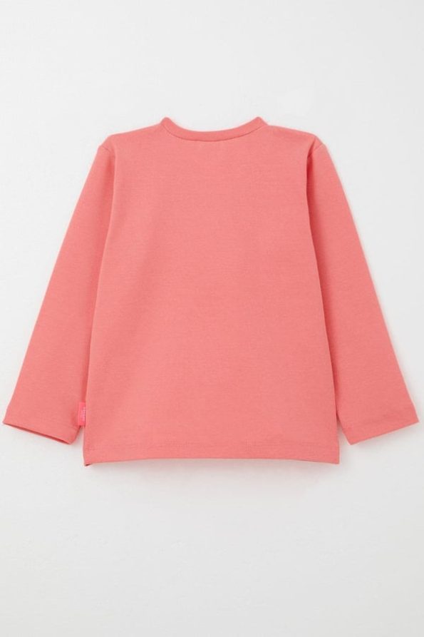 Girls' Baby Long Sleeve Basic Coral T-Shirt (9 Months - 1.5 Years)
