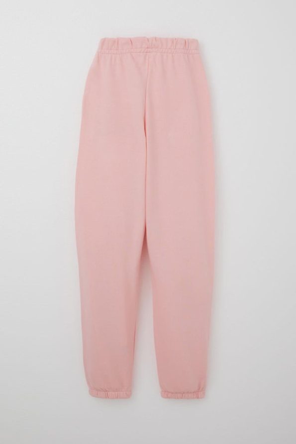 Girls' Pink Elastic Waist and Cuff Pants with Lace Accessory (Ages 9-14)