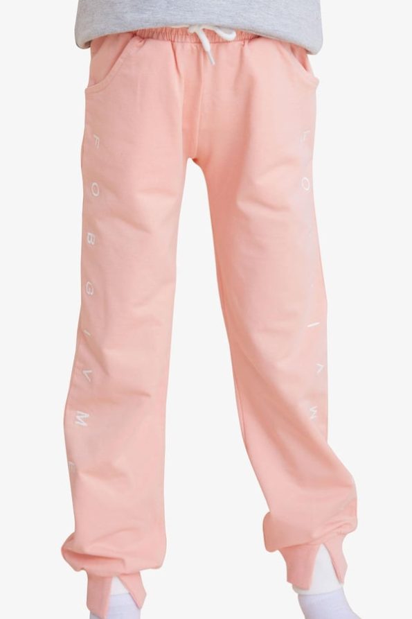 Girls' Printed Salmon Sweatpants (Ages 8-14)