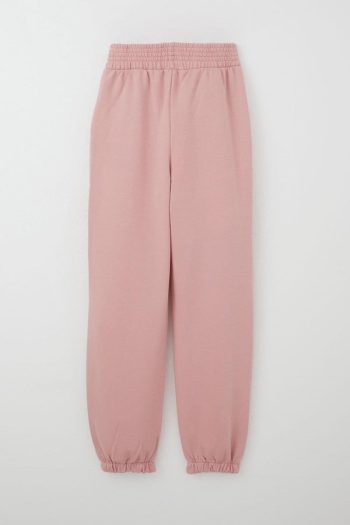 Girls' Sweatpants with Embellished Waist and Pearls in Dusty Rose (Ages 9-14)