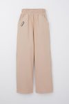 Girls' Casual Beige Sweatpants with Elastic Waist and Pockets (6-12 Years)