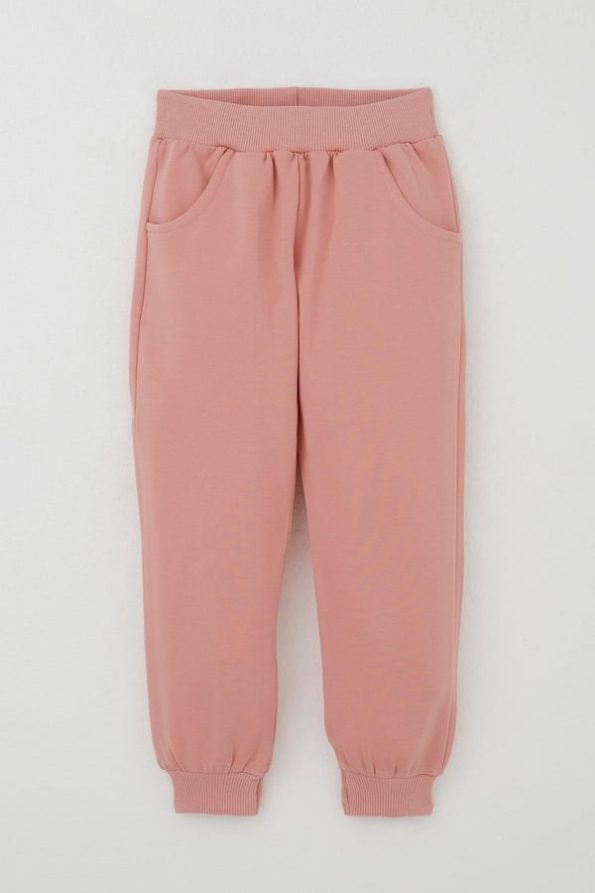 Girls' Tracksuit Set with Scooter Print in Dusty Pink (Ages 1.5-5)