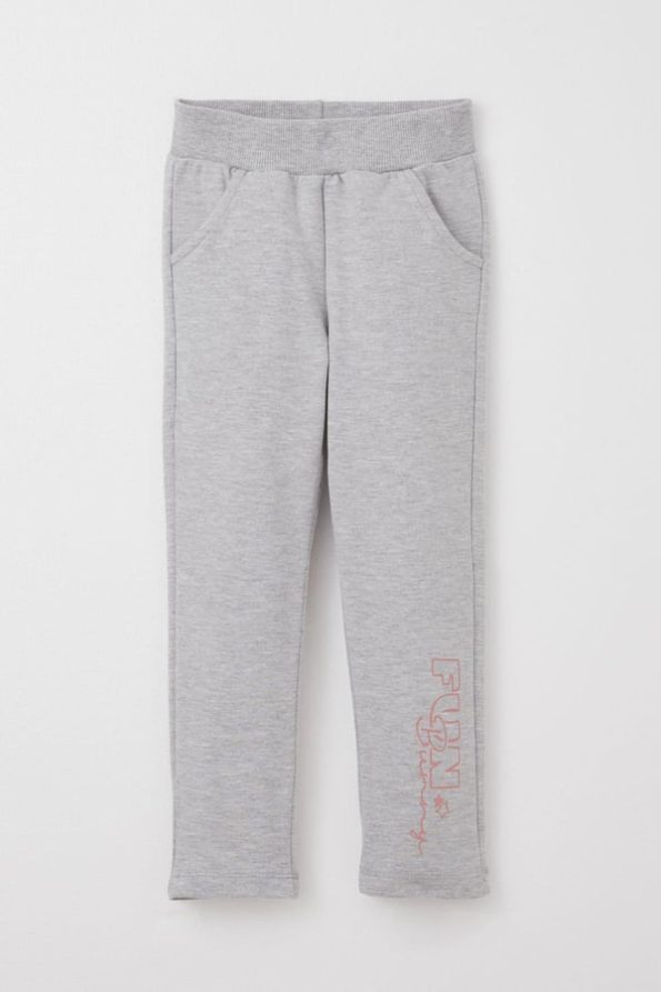 Girls' Tracksuit Set with Cute Bunny Print in Dusty Pink (Ages 3-8)