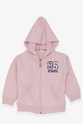Embroidered Sequin Cardigan for Girls in Blush (Ages 1.5-3)