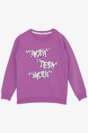 Girls' Sweatshirt with Sequin Print in Lavender (Ages 8-12)