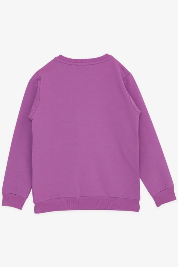 Girls' Sweatshirt with Sequin Print in Lavender (Ages 8-12)