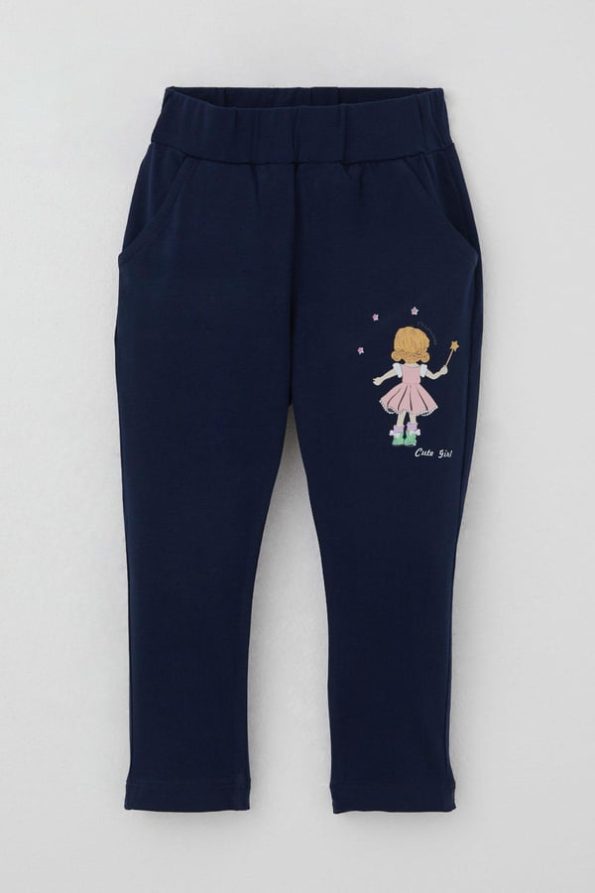 Girls' Princess Printed Legging Set in Salmon Melange (1-1.5 Years)