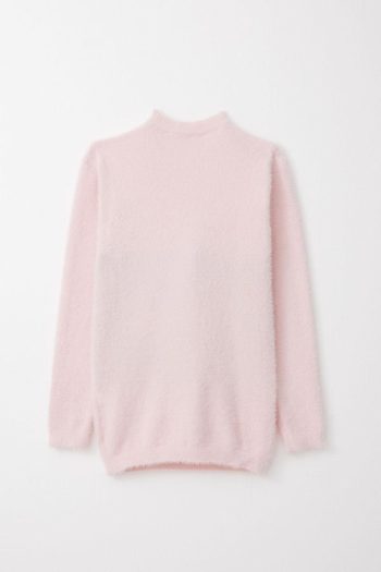 Girls' Basic Knit Sweater in Pink (Ages 8-12)