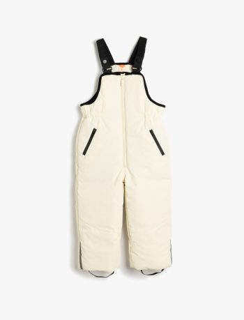 Girls' Baby Zip-Up Ski Bodysuit with Pockets