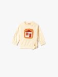 Girls' Baby Tie-Front Sweatshirt with Knit Applique Detail