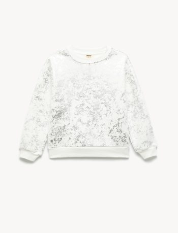 Girl Patterned Sweatshirt