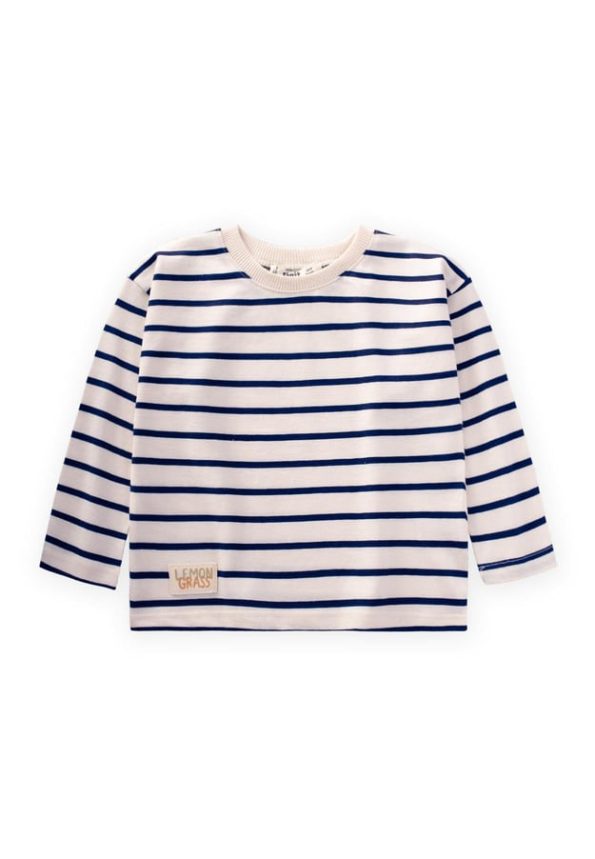 Striped Seasonal T-Shirt for Ages 1-10 in Navy