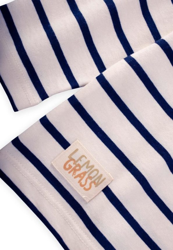 Striped Seasonal T-Shirt for Ages 1-10 in Navy