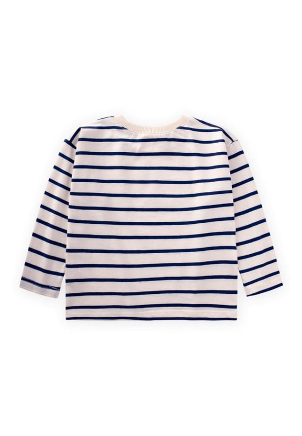 Striped Seasonal T-Shirt for Ages 1-10 in Navy