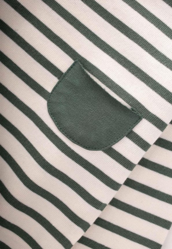 Striped Sweatshirt Set for Ages 1-6 in Olive Green
