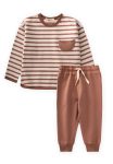 Striped Sweatshirt Set for Ages 1-6 in Brown