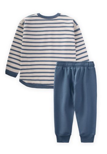 Striped Sweatshirt Set for Ages 1-7 Indigo Blue