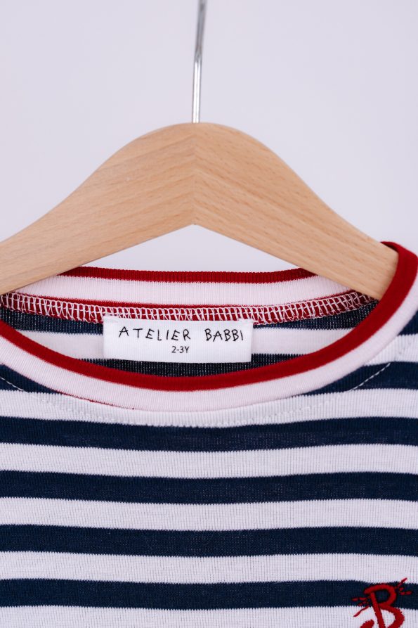 Long Sleeve T-Shirt / Navy Striped