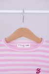 Long Sleeve T-Shirt / Pink Stripes
