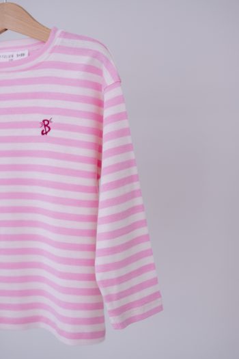 Long Sleeve T-Shirt / Pink Stripes