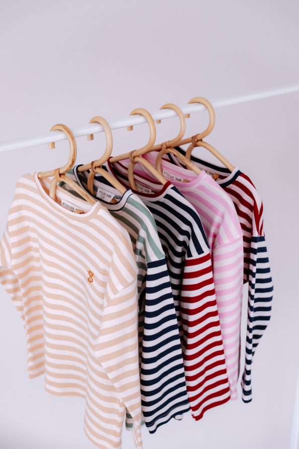 Long Sleeve T-Shirt / Pink Stripes