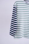 Long Sleeve T-Shirt / Green Striped