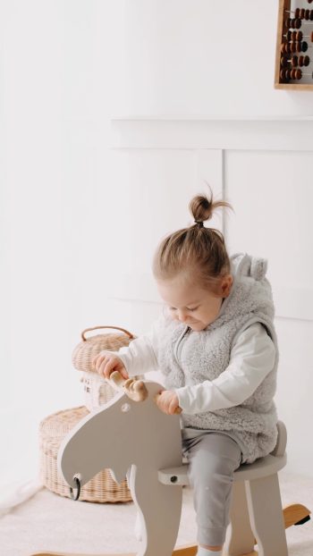 Mother Love Teddy Plush Children's Hooded Vest with 3D Ears