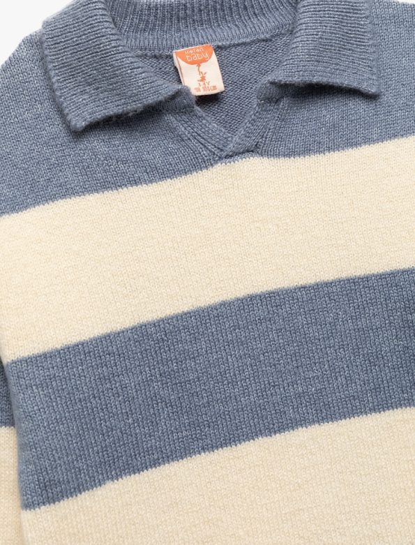 Baby Boy Striped Polo Neck Sweater