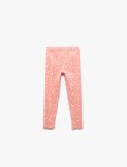 Girls' Cotton Floral Print Elastic Waist Long Leggings