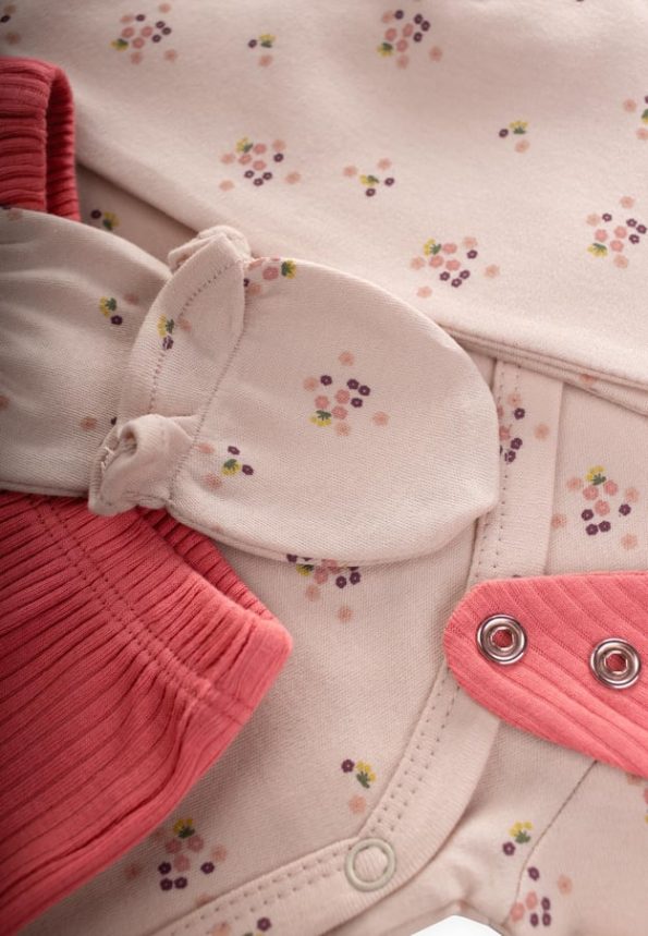 Patterned Hospital Exit Set Newborn Powder Pink