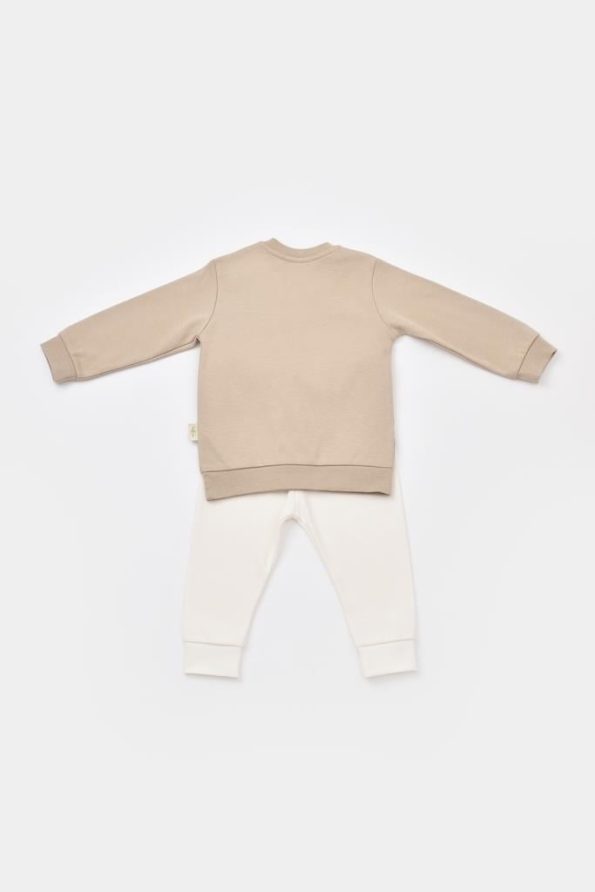 Baby Cotton Giraffe Print Sweatshirt and Jogger Set