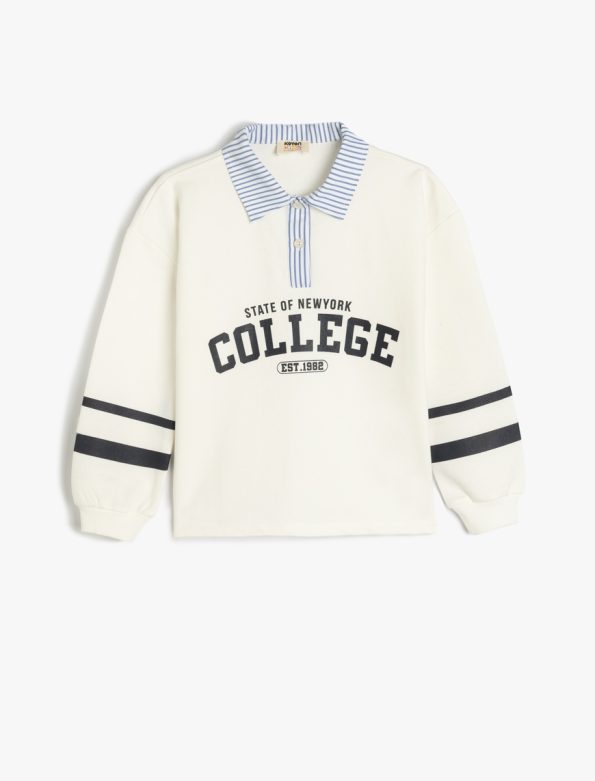 Girl Polo Neck Sweatshirt