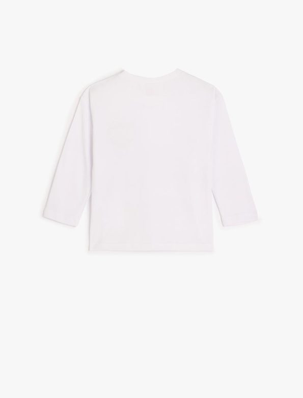 Girls' Long Sleeve Heart Print T-Shirt