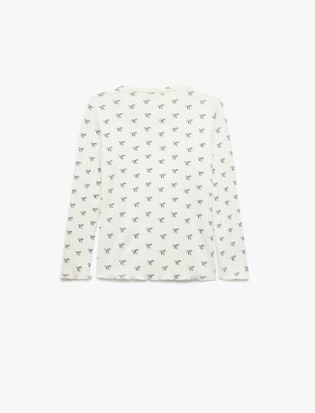 Girl Bow Printed T-Shirt