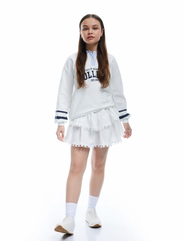 Girl Polo Neck Sweatshirt