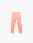 Girls' Cotton Label Detail Basic Leggings