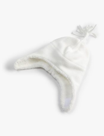 Girls' Plush Ear Flap Beanie with Fleece Lining