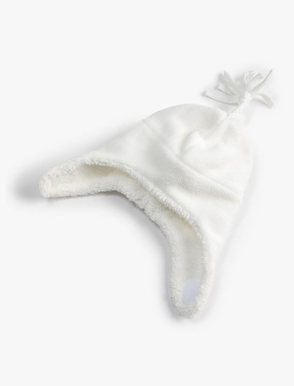 Girls' Plush Ear Flap Beanie with Fleece Lining