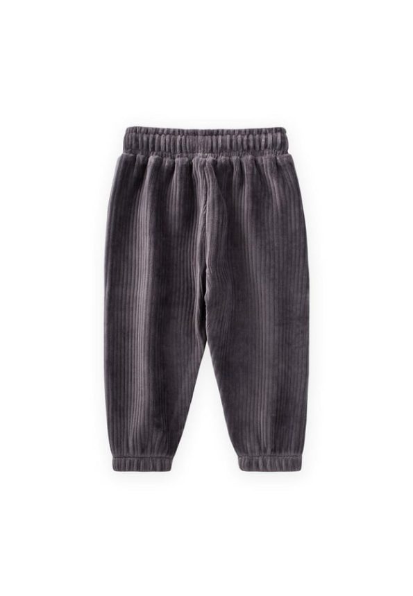 Corduroy Jogger Pants for Kids Ages 1-10 in Dark Gray