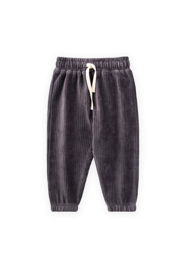 Corduroy Jogger Pants for Kids Ages 1-10 in Dark Gray