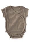 Ribbed Cross-Over Bodysuit 0-6 Months Mink
