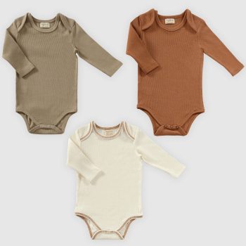 Flavor Organic Long Sleeve Bodysuits - Set of 3