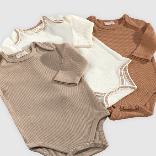 Flavor Organic Long Sleeve Bodysuits - Set of 3