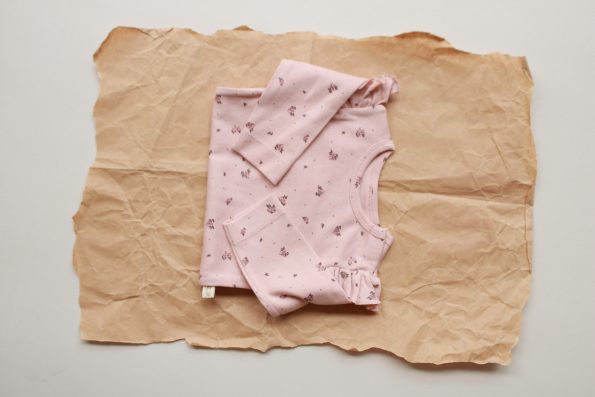 Rose Printed Ruffled Bodysuit