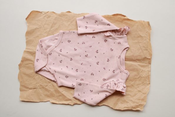 Rose Printed Ruffled Bodysuit