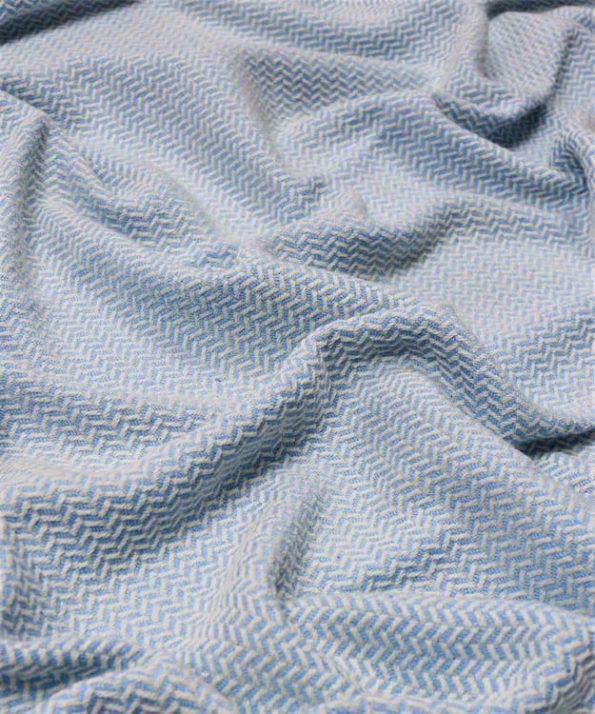 Woven Pattern Baby Cotton Blanket 93X100 cm +/- 3 cm Blue
