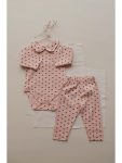 Printed Crew Neck T-Shirt and Pant for Baby Girls