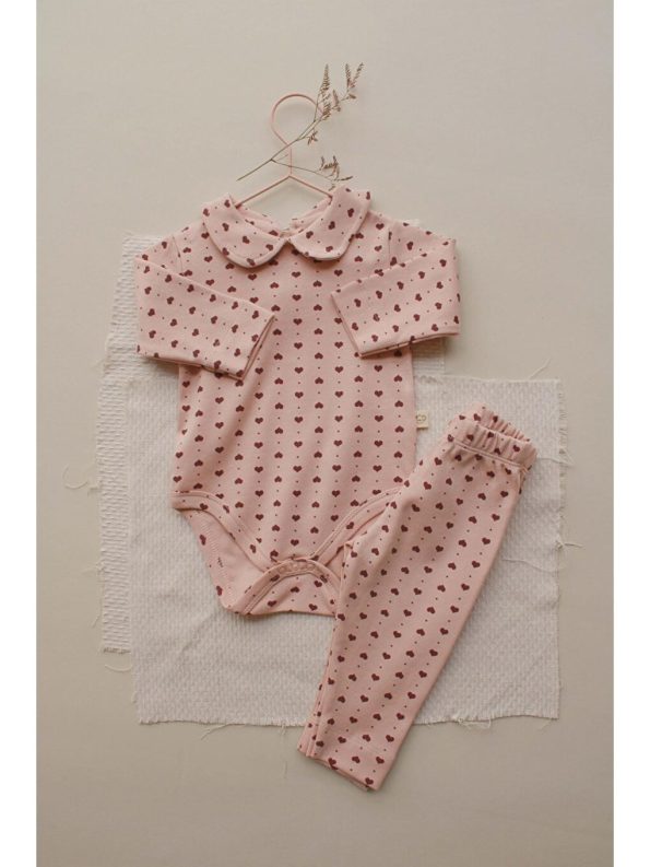 Printed Crew Neck T-Shirt and Pant for Baby Girls
