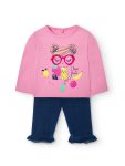 Ribbon Detail Girls' Sweater and Leggings Set
